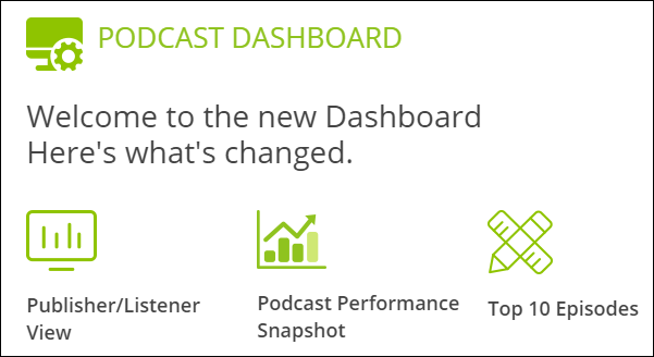 Podbean Updated podcast dashboard